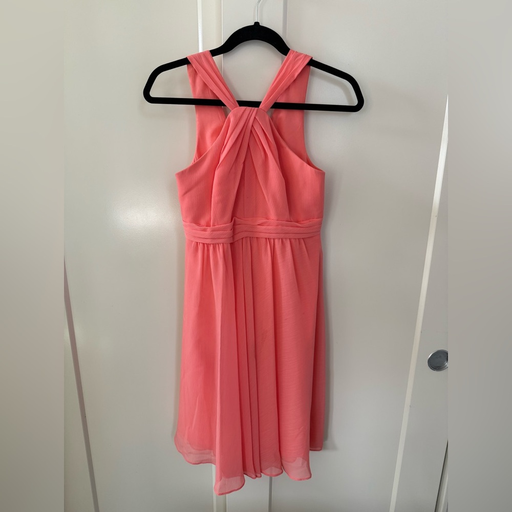 Peach David’s Bridal Bridemaids Dress (Size 6)
